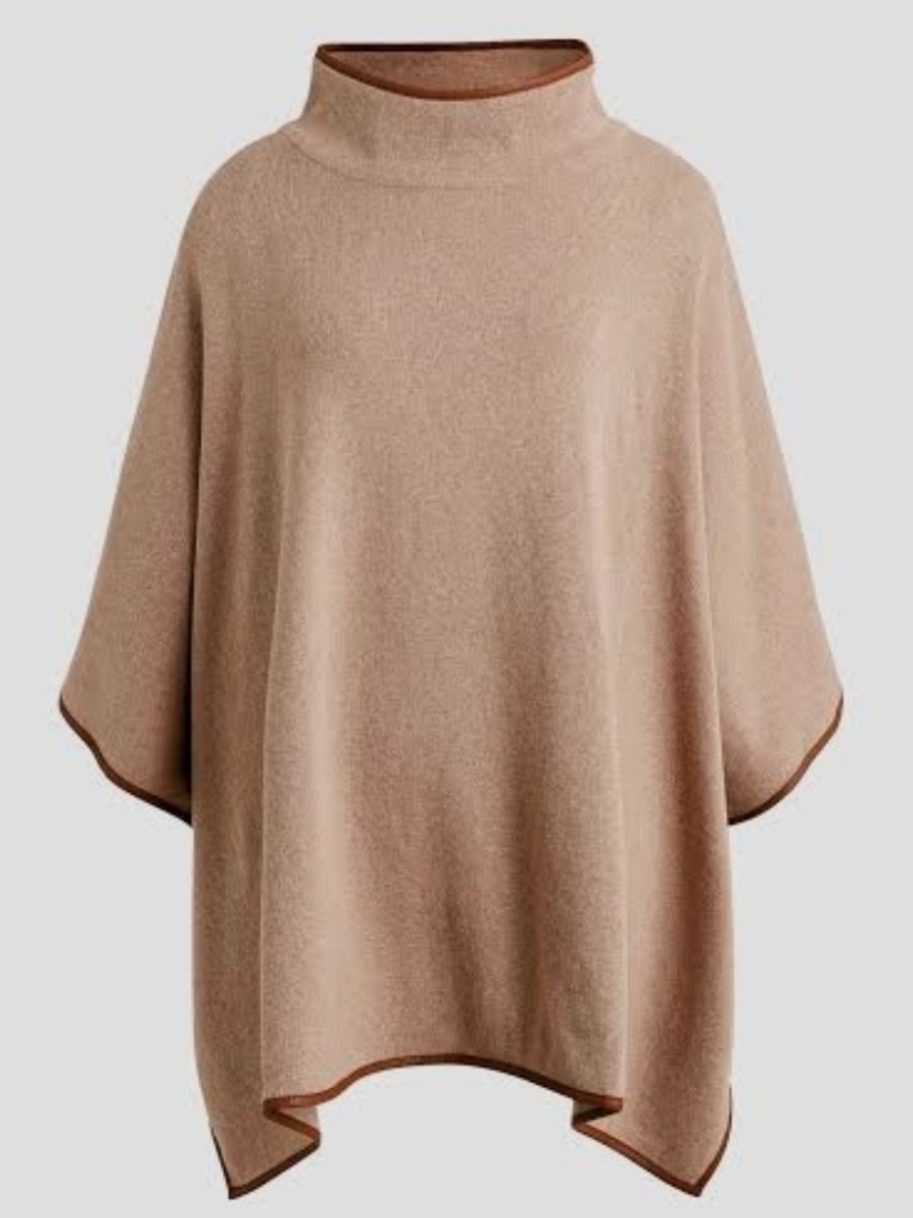 J.Crew Factory Faux Leather-trimmed Poncho